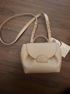 Polene Mini Top-Handle Bag in Sand